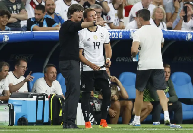 Mario Gotze is substituted on