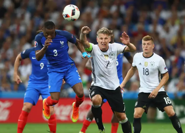 Bastian Schweinsteiger concedes a penalty