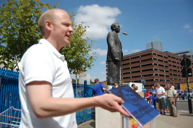 Phil Ham outside Portman Road