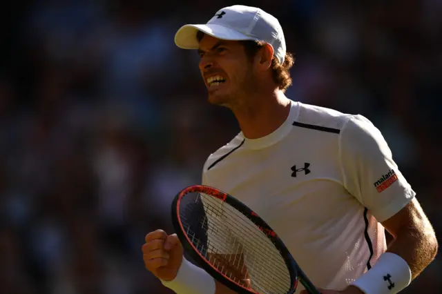 Andy Murray celebrates