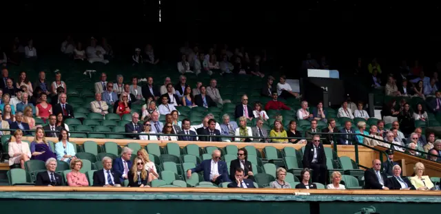 Empty seats in Centre Court