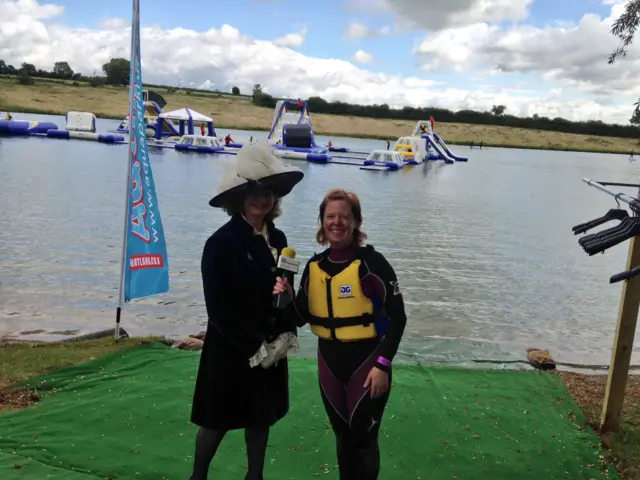 Helen McCarthy at Aqua Park in Rutland