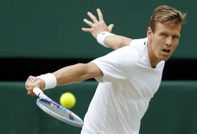 Tomas Berdych in action