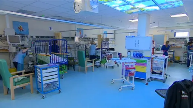 Children's ward at Glenfield Hospital