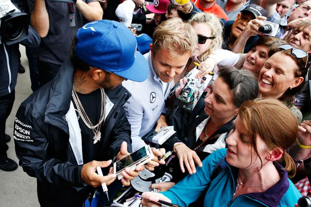 Lewis Hamilton and Nico Rosberg