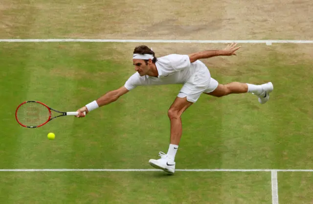 Roger Federer of Switzerland in action