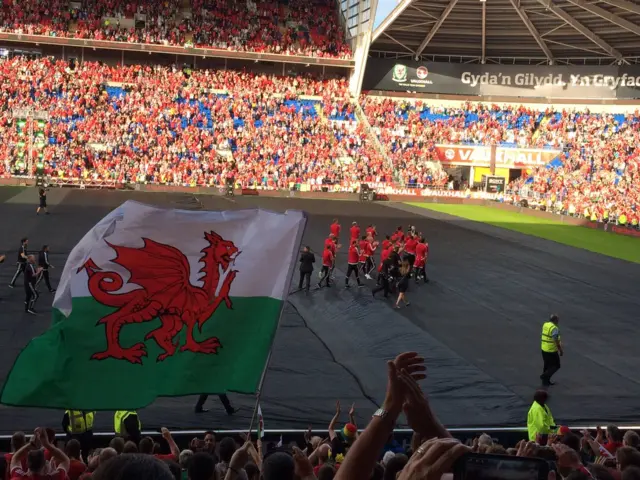 Players salute