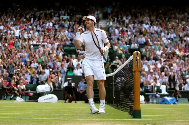 Andy Murray celebrates