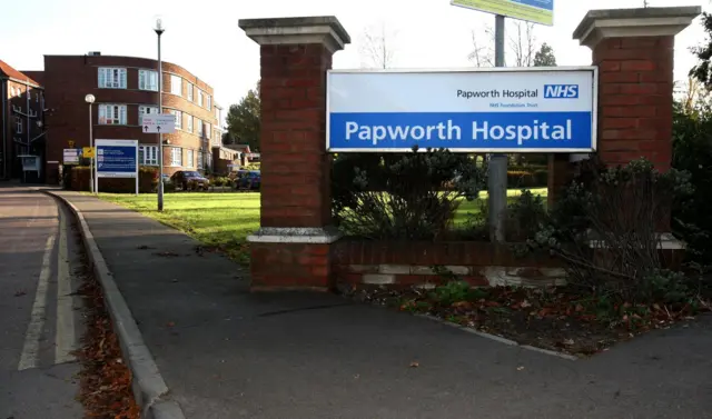 Exterior of Papworth Hospital