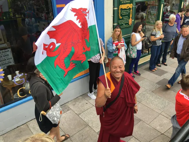 Man with flag