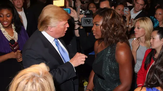 Donald Trump and Serena Williams