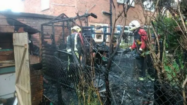 Scene of fire in Sutton Coldfield