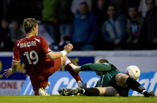 Chris Maguire scores for Aberdeen against Ayr in 2008