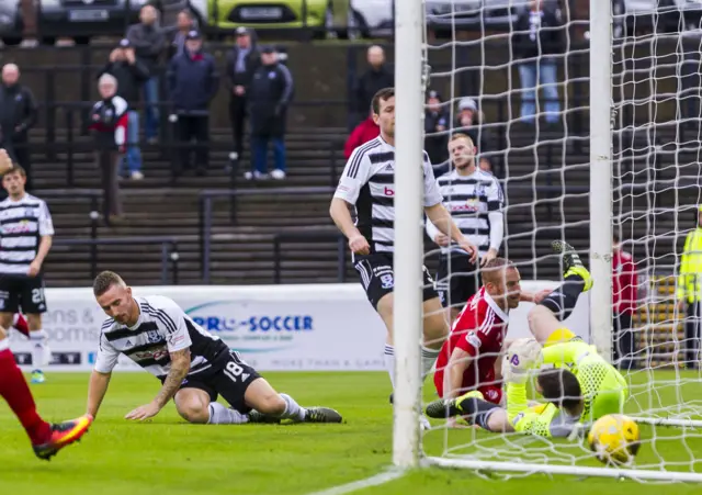 Daryll Meggatt scores an own goal