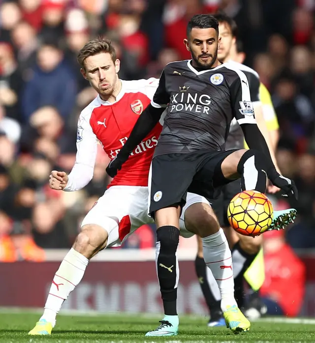 Riyad Mahrez against Arsenal