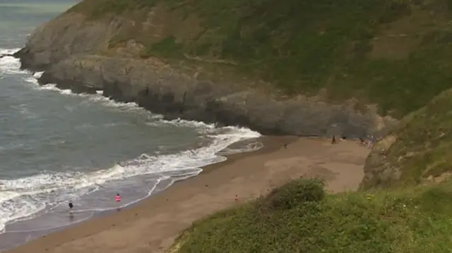 Mwnt beach on the Ceredigion coast