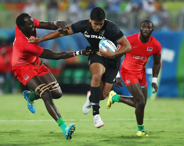 New Zealand holds off Humphrey Kayange of Kenya