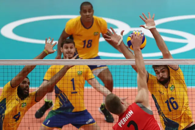 Brazil-Canada in the volleyball