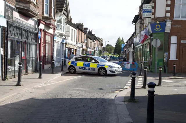 Scene of Luton car crash