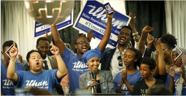 Ms Omar beat a long-serving politician Phyllis Kahn in the election