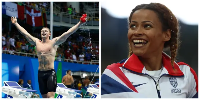 Adam Peaty and Jasmin Sawyers