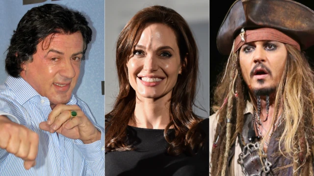 Stallone, Depp, Jolie