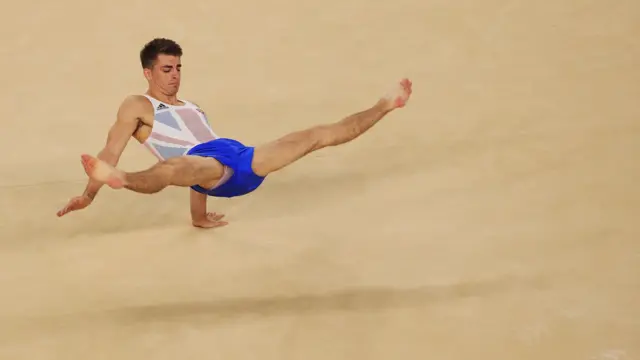 Max Whitlock on floor in men's final