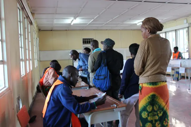 Voters in Zambia