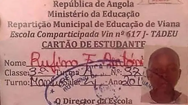 Rufino Antonio's student card