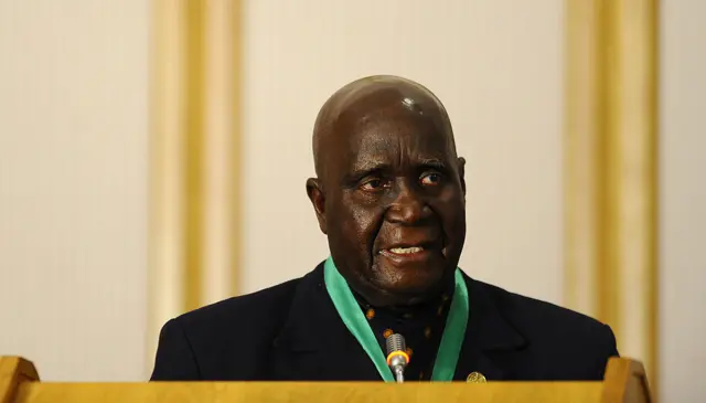 Former and first Zambian president Kenneth David Kaunda