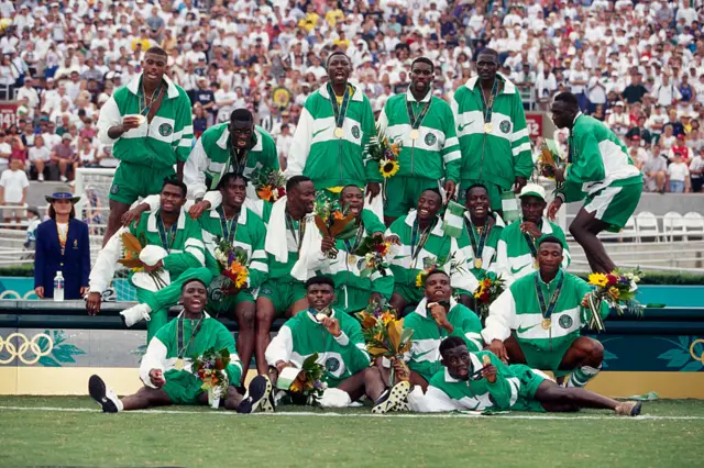 Nigeria celebrate 1996 Olympic gold