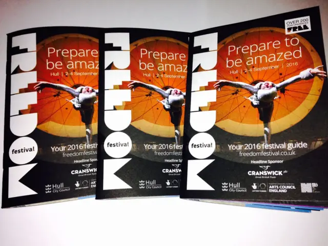 Freedom Festival leaflets