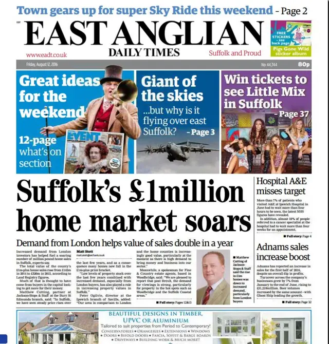 Front page of EADT