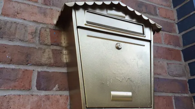 Canoe club's gold postbox