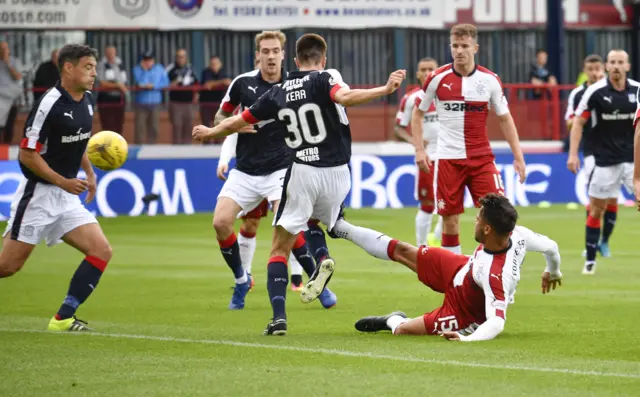 Harry Forrester scores