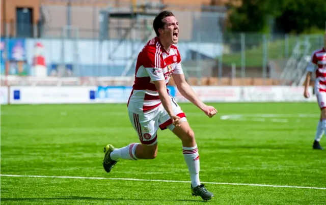 Louis Longridge celebrates