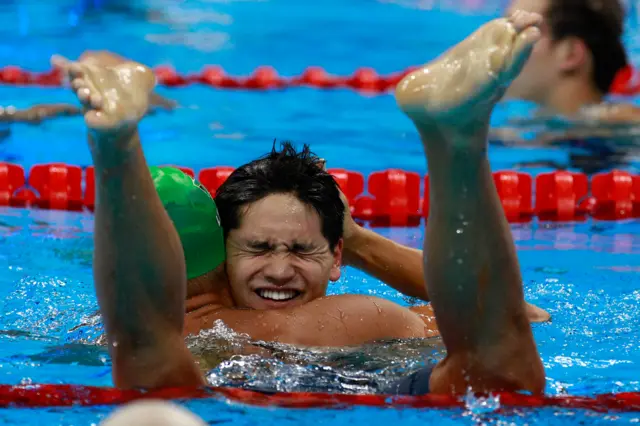 Joseph Schooling and Chad le Clos