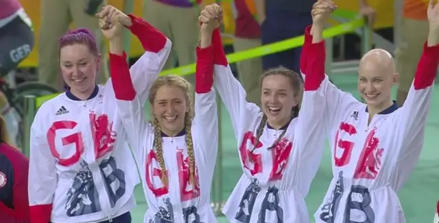 Women's team pursuit gold