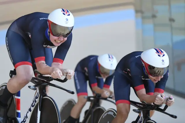 Team GB women's track cyclists