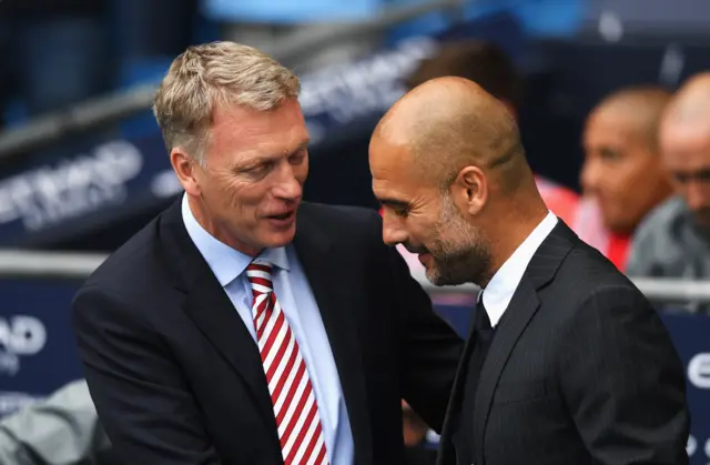 David Moyes and Pep Guardiola