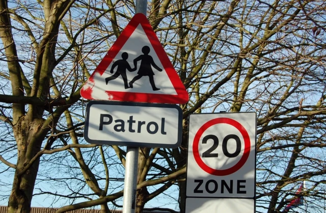 School patrol signage