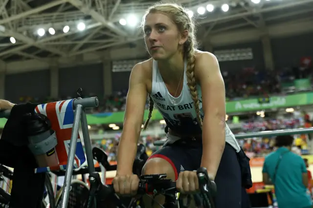 Laura Trott on bike