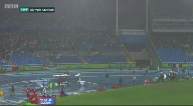 Stadium rain