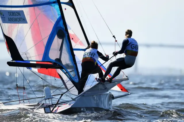 Charlotte Dobson (helm) of Great Britain and Sophie Ainsworth