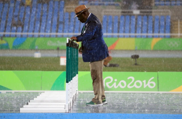 A steward at the athletics