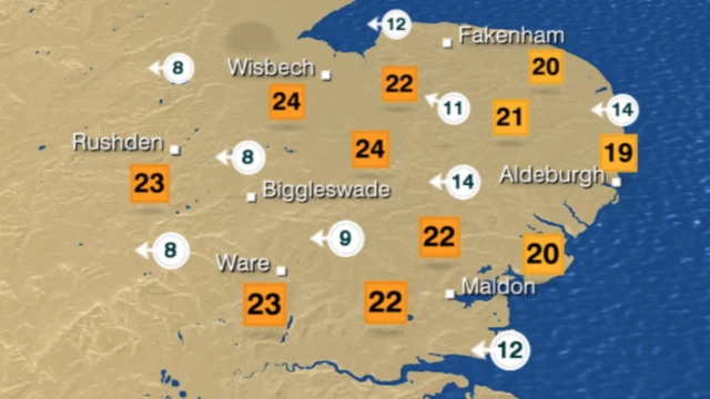 Wednesday's weather map