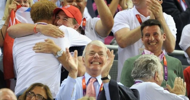 Former Prime Minister John Major at the London 2012 Olympics