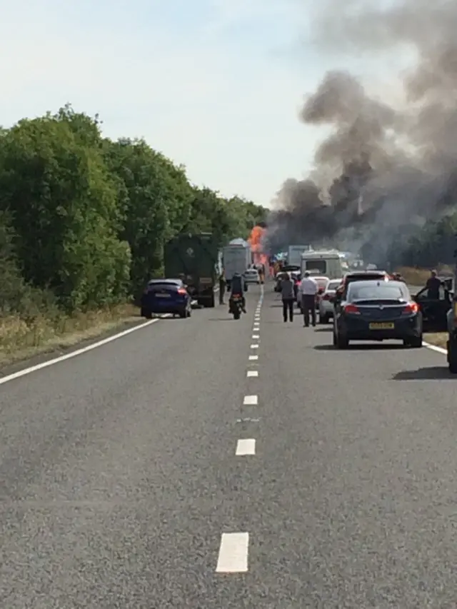 Lorry fire