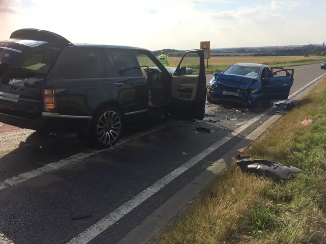 Crash site on A1307