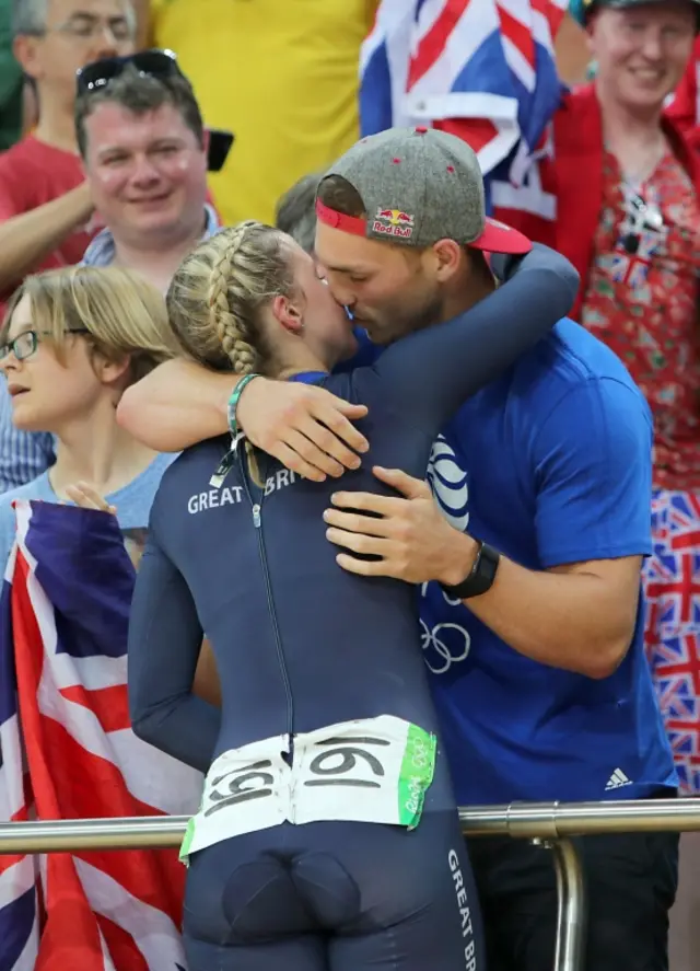 Becky James and George North